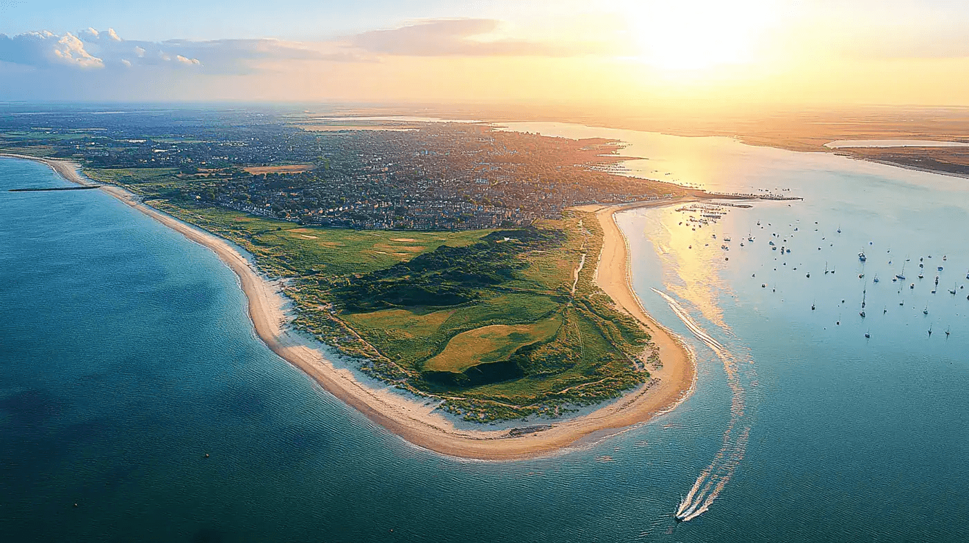 Aerial view of Hayling Island